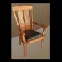 Kays chair wattle and black leather 